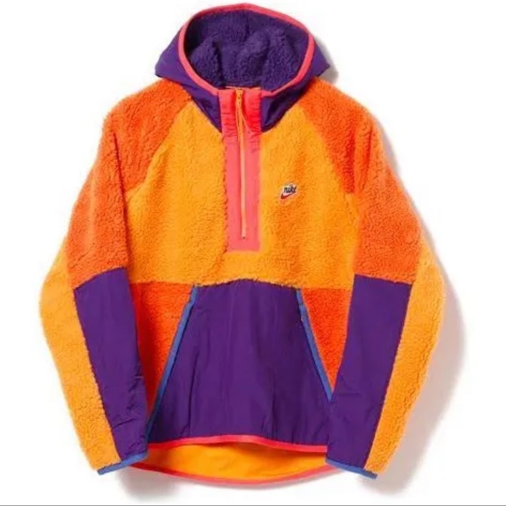Nike Mens Sportswear Jacket Sail Royal Orange Hoodie